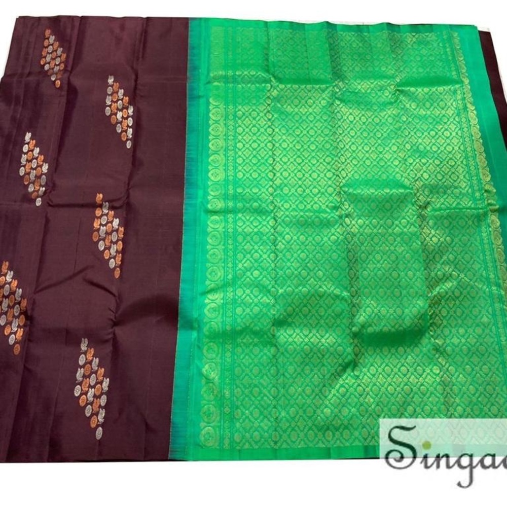 Elegant kanchipuram saree can be worn for any occasion.
